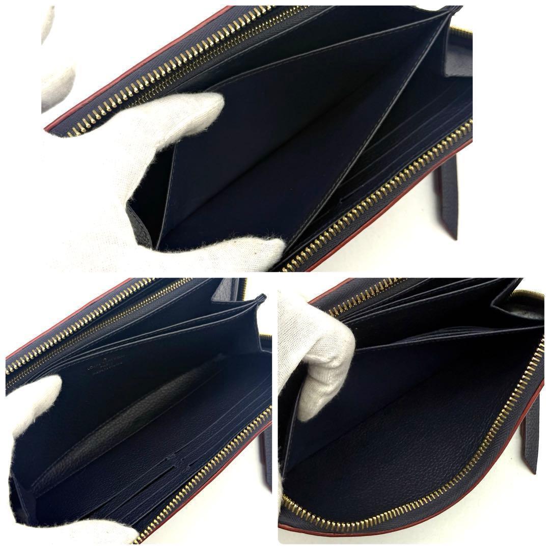 【極上美品】ルイヴィトン アンプラント ジッピーウォレットマリーヌルージュ