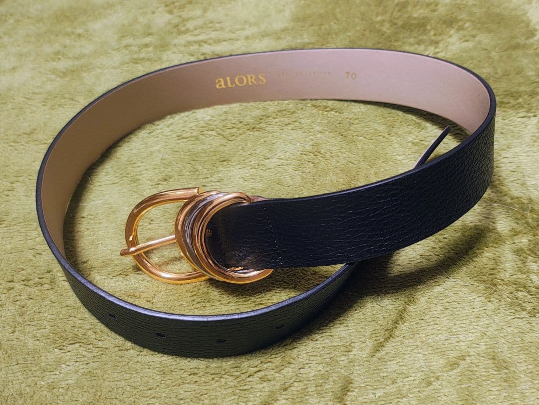 aLORS paris 黒レザーベルト 70サイズ