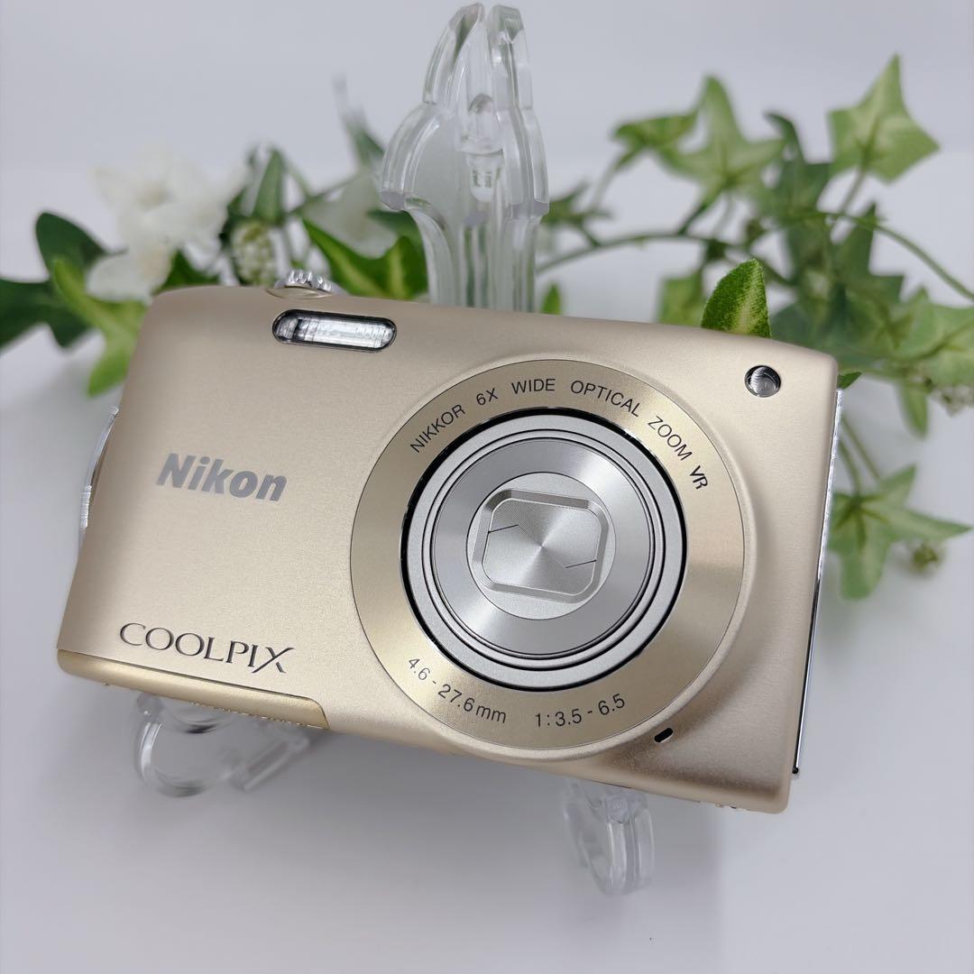 【美品・付属品有り】NICON COOIPIX S3300 ゴールド 870
