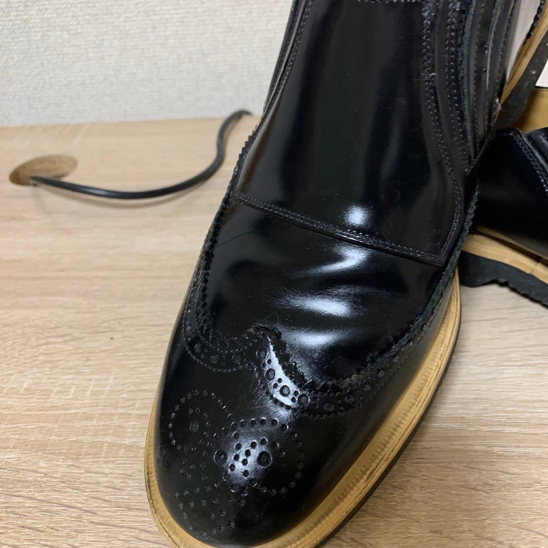 おすすめ e coxドレスシューズ(UK8)ブラックカラー(中古良品)