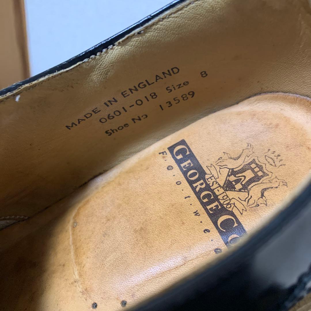 おすすめ e coxドレスシューズ(UK8)ブラックカラー(中古良品)