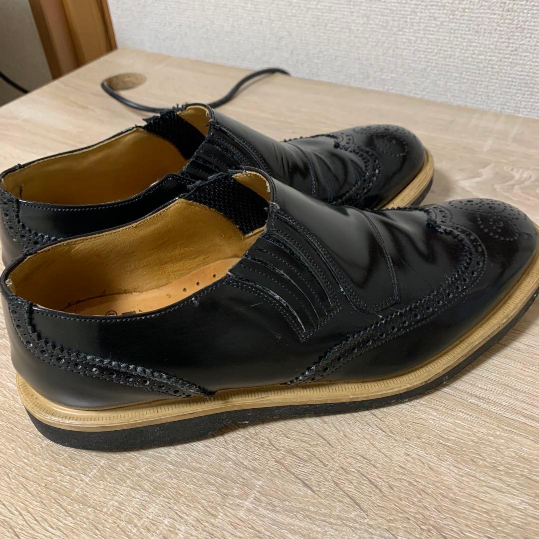 おすすめ e coxドレスシューズ(UK8)ブラックカラー(中古良品)