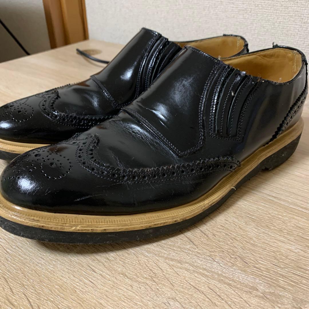 おすすめ e coxドレスシューズ(UK8)ブラックカラー(中古良品)