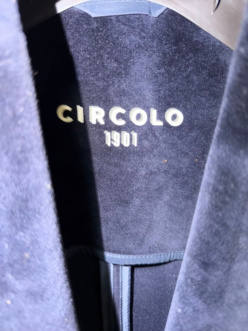 CIRCOLO 1901 ネイビー ベロアジャケット　　チルコロ