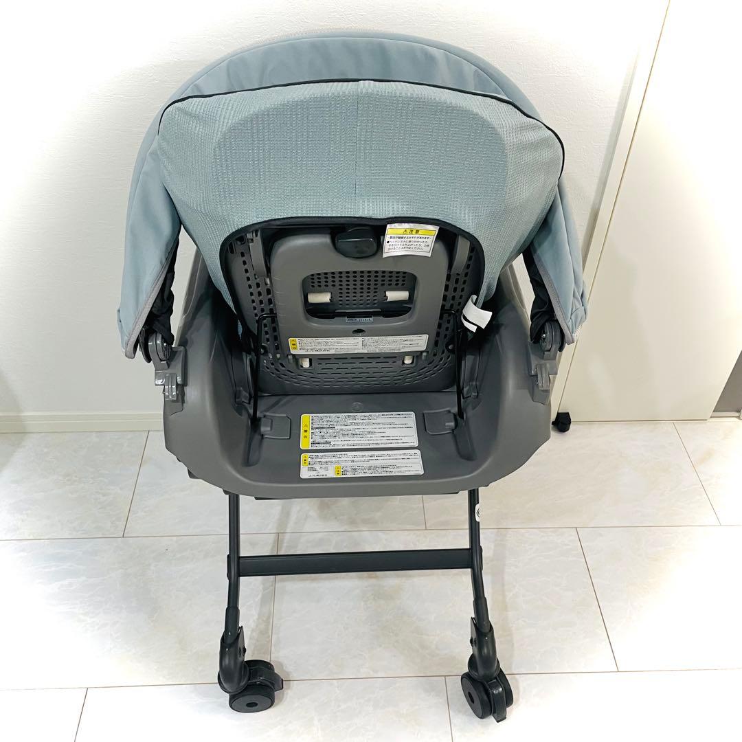 【美品】取替カバー付★コンビネムリラオートスイングBEDiスリープシェルブルー