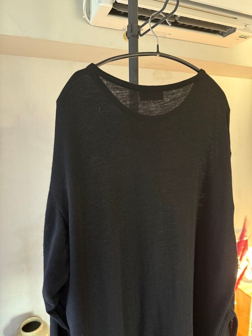 トップス Yohji Yamamoto 25AW ROUND NECK LONG SLV