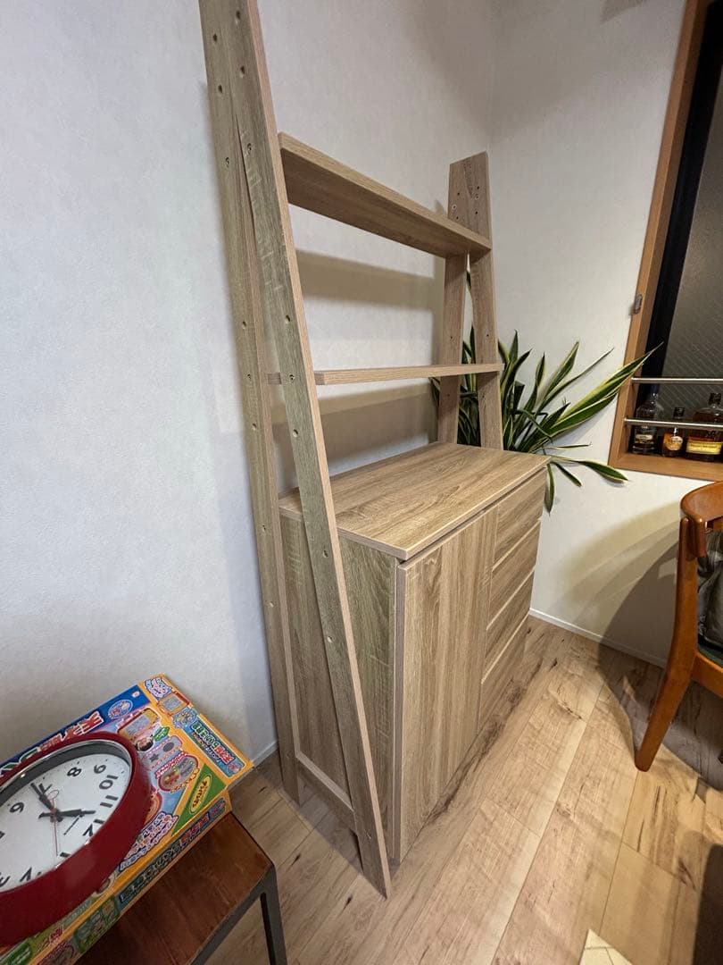 【超美品・完成品】LOWYA/キッチンボード・食器棚/ナチュラル