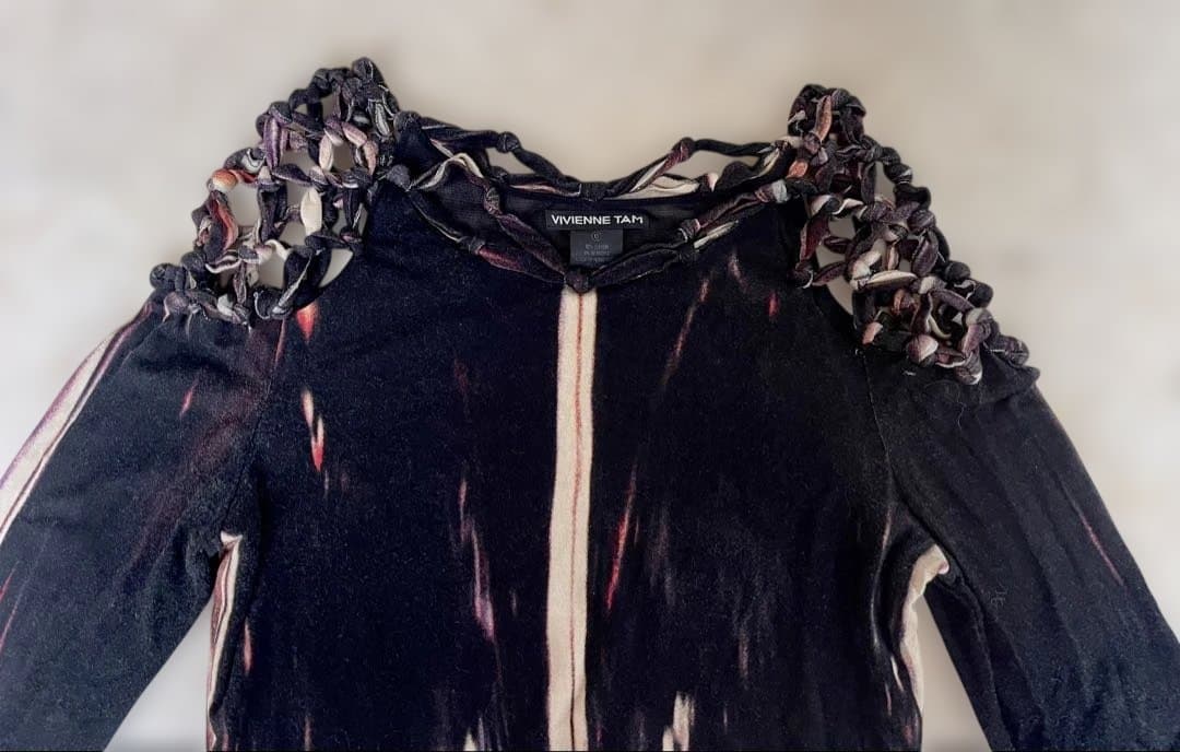 Vivienne Tam ストライプ柄長袖トップス　美品　ヴィヴィアンタム