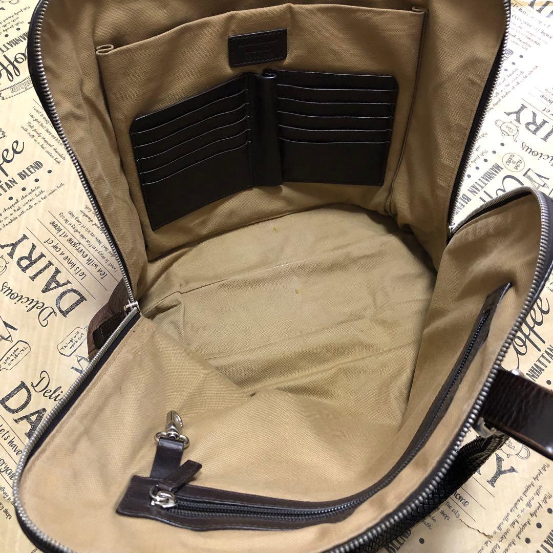 フェラガモ トート ビジネスバッグ ガンチーニ 革 茶ブリーフケース FQ224