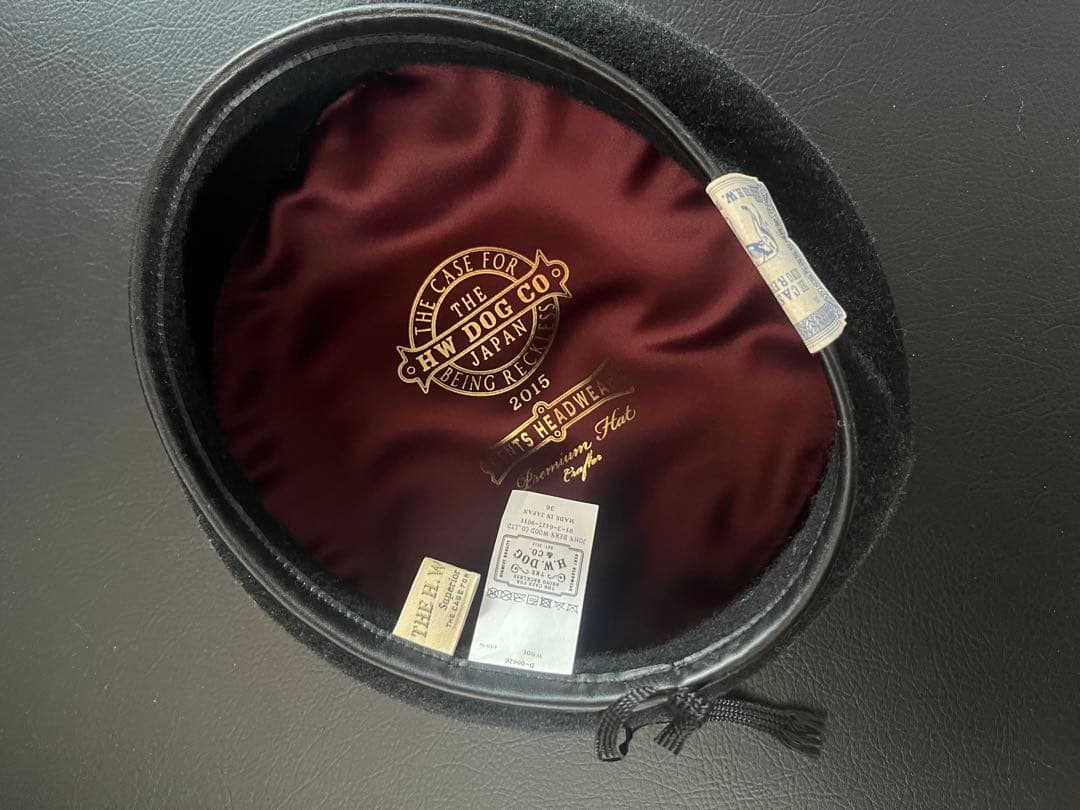 THE H.W.DOG & CO. ベレー帽 サイズ36ブラック