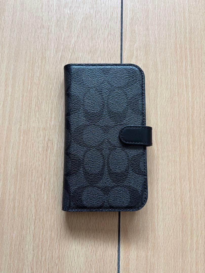 COACH iPhone15 手帳型ケース ブラック 新品 定価23100円