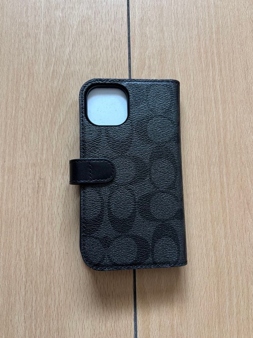 COACH iPhone15 手帳型ケース ブラック 新品 定価23100円