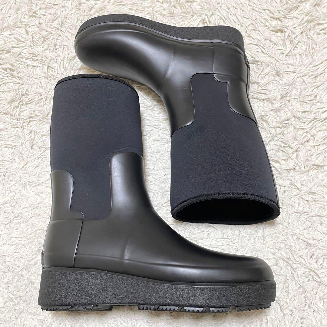 【美品】HUNTER リファイドクリーパーネオショートブーツ 黒 24