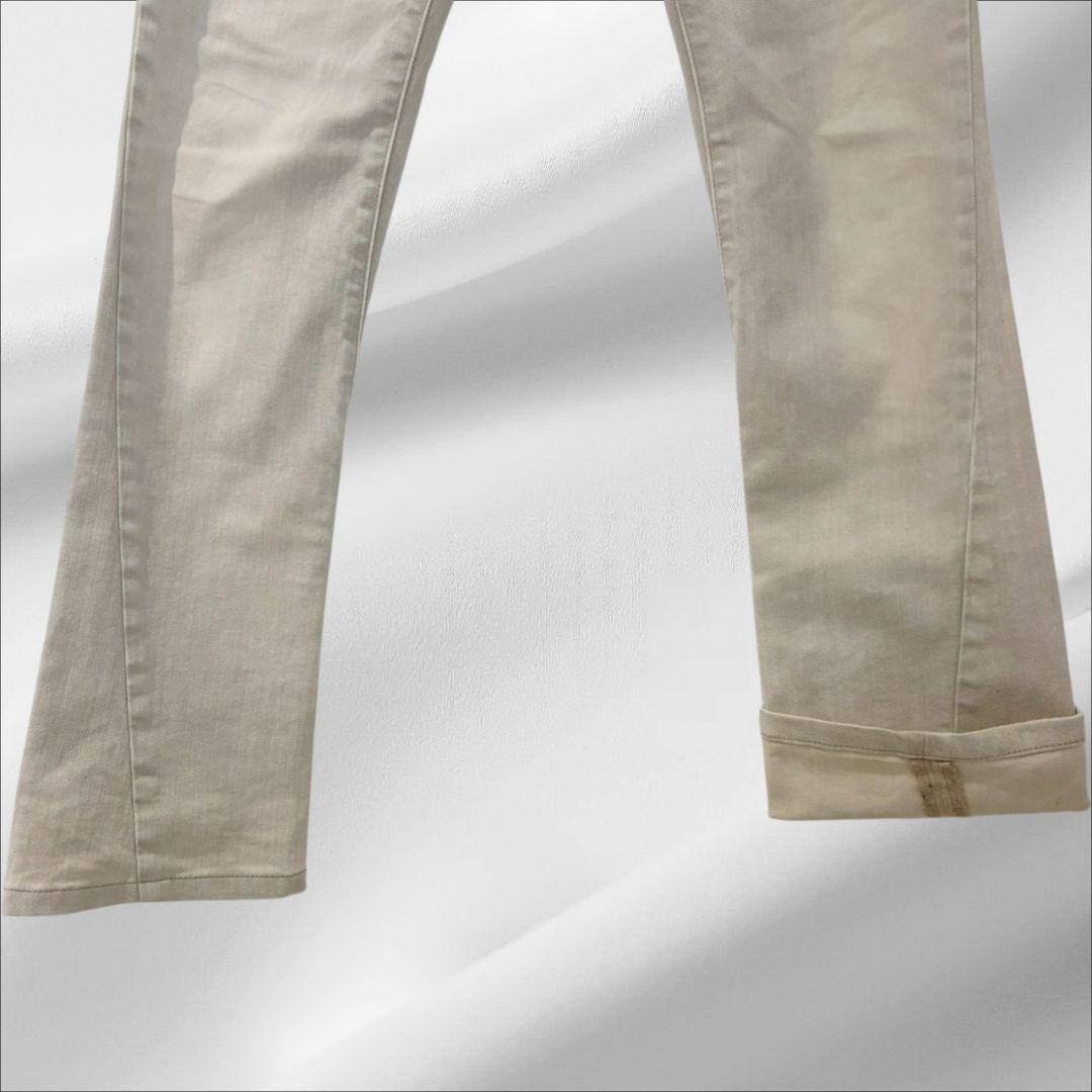 『トルネードマート』チノパン デニム ジーンズ【L】アイボリー ダメージ