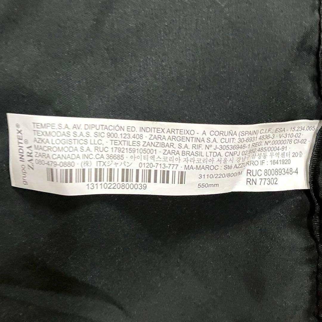 【ZARA】ザラ2way仕様 ボストンバッグ 大容量 合成皮革 ブラック 旅行用