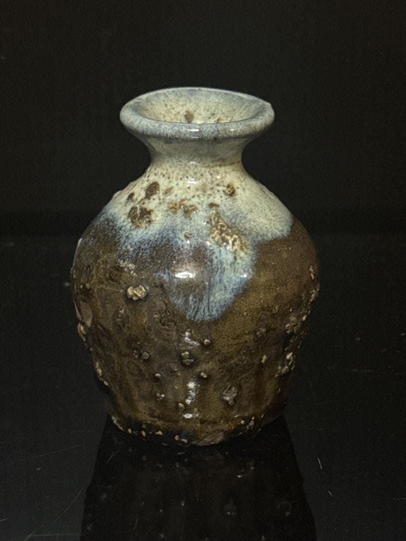 江戸初期 朝鮮唐津 小振 花入 花瓶 徳利 朝鮮民芸