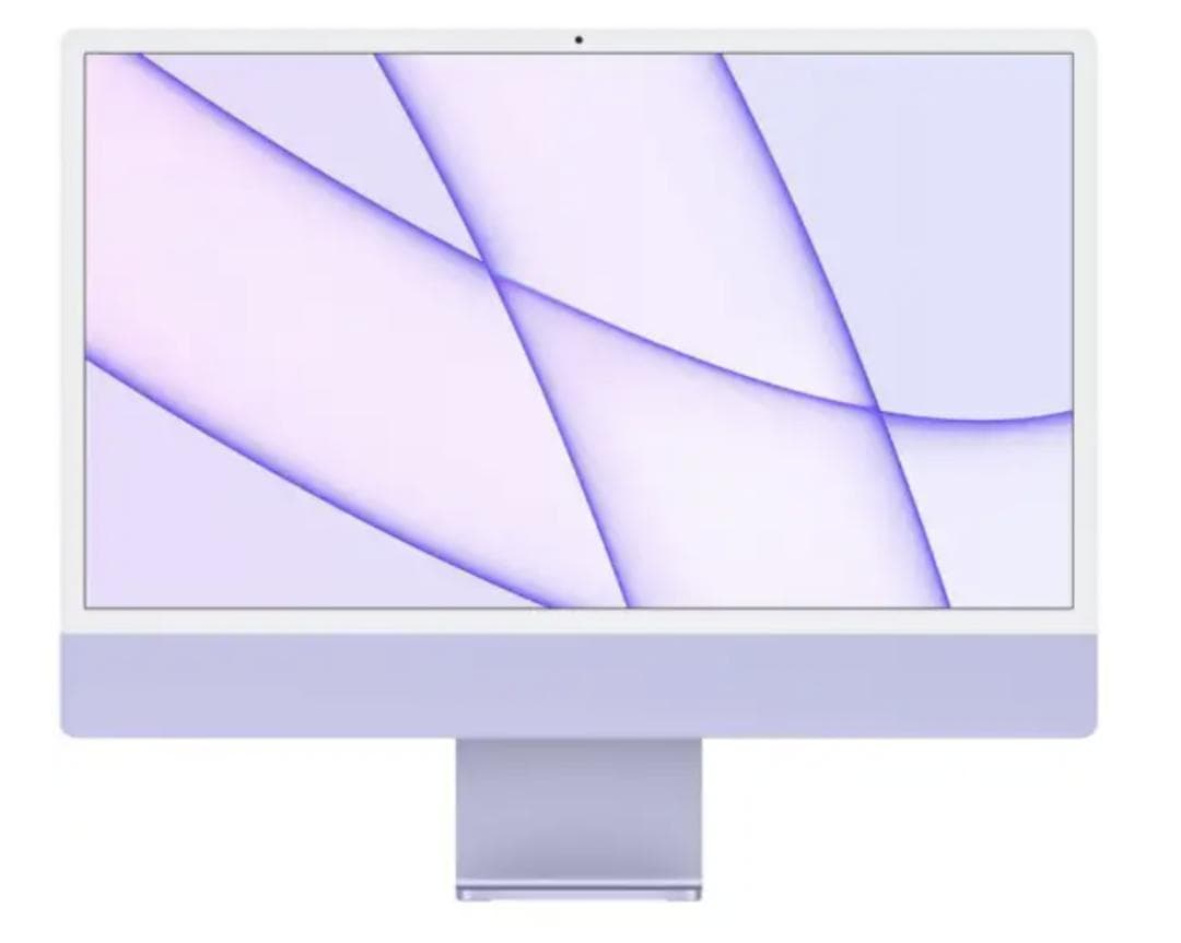 【未使用に近い・箱あり】iMac24インチ・M1チップ・パープル・512GB