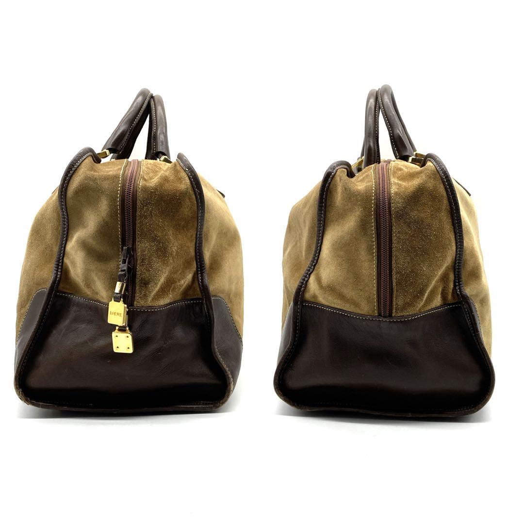 LOEWEロエベ　アマソナ50 アナグラム　スエード　ボストンバッグ