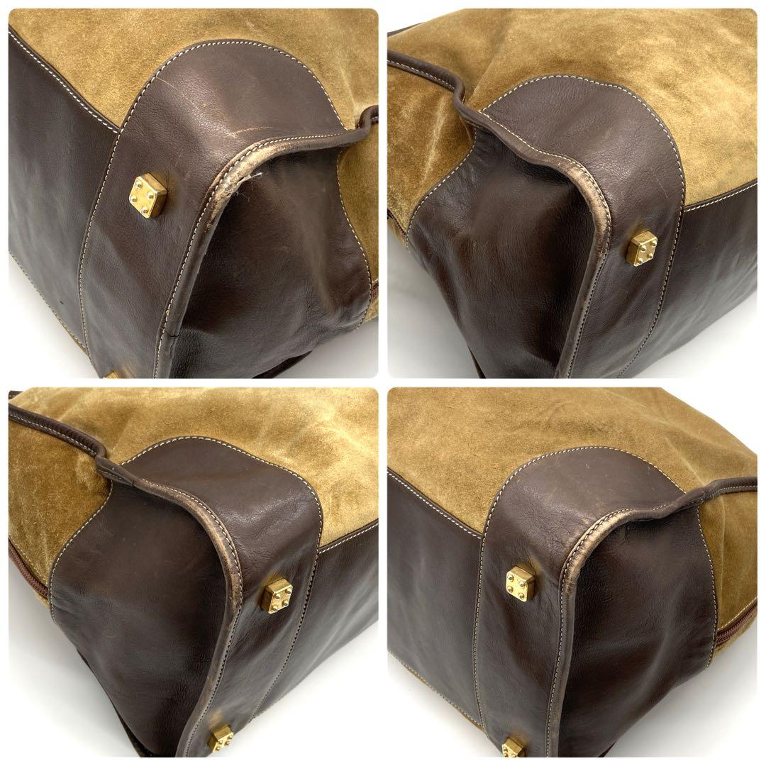 LOEWEロエベ　アマソナ50 アナグラム　スエード　ボストンバッグ