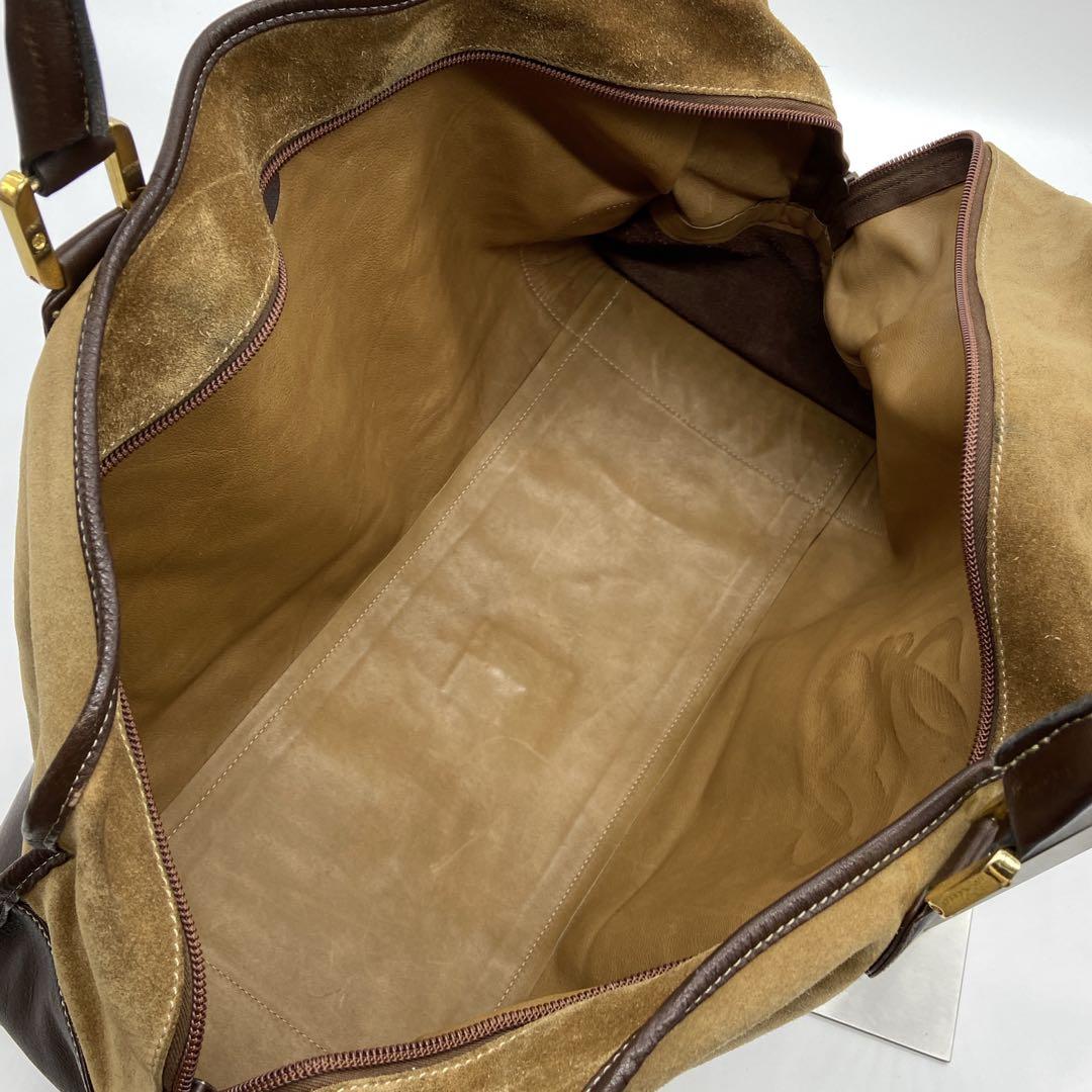 LOEWEロエベ　アマソナ50 アナグラム　スエード　ボストンバッグ