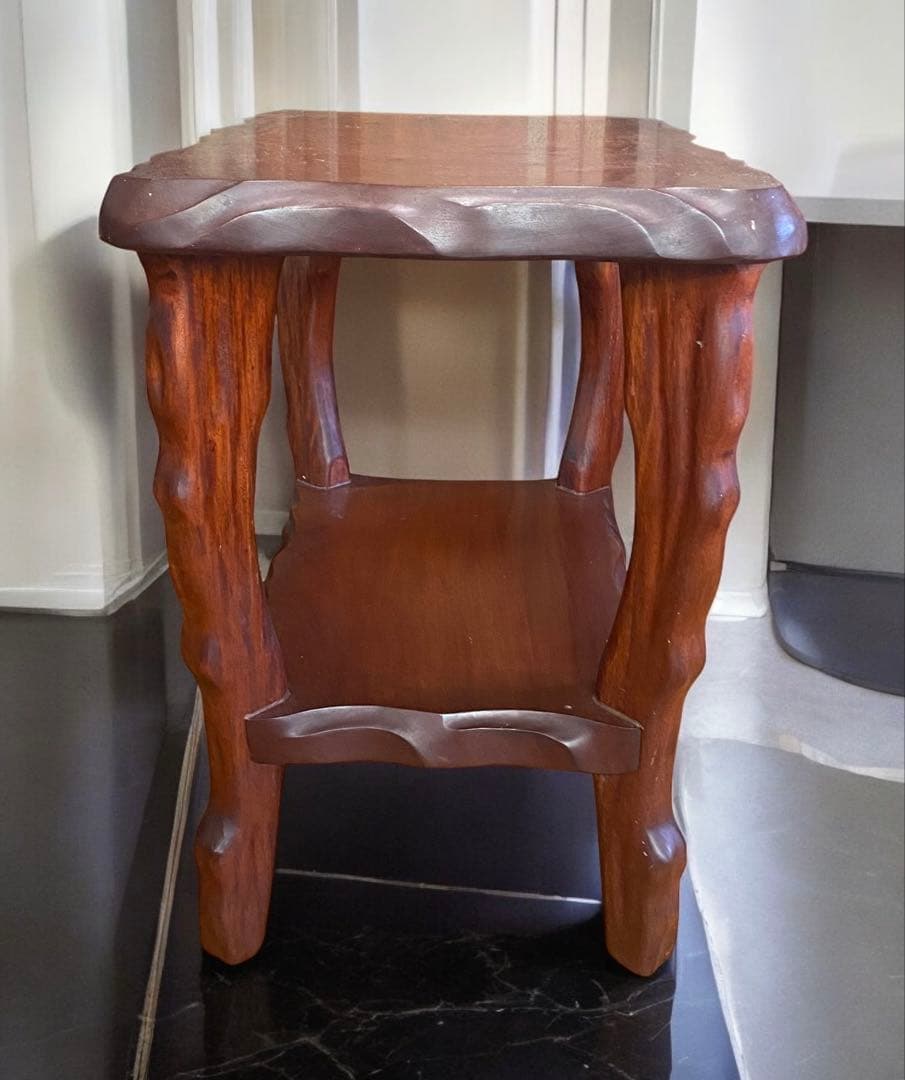 アンティーク★天然木一枚板のサイドテーブル　飾り台　洋室にも和室にも