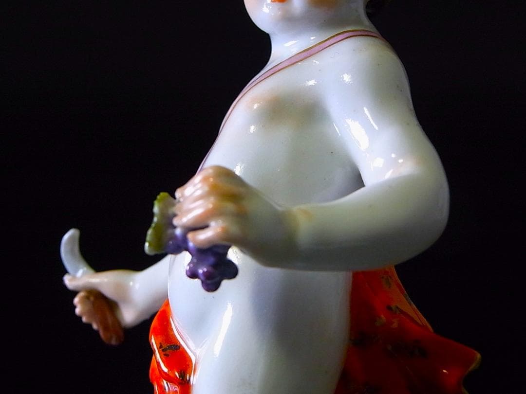 【 E860 】 真作保証品　マイセン　20世紀初頭作品　磁器人形　四季の寓意像