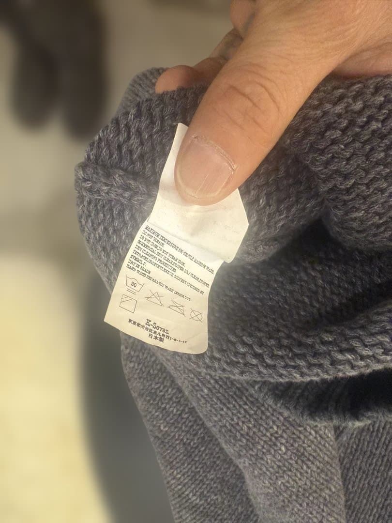 Tenderloin テンダーロイン　コットンニット　モックネック　グレー　M