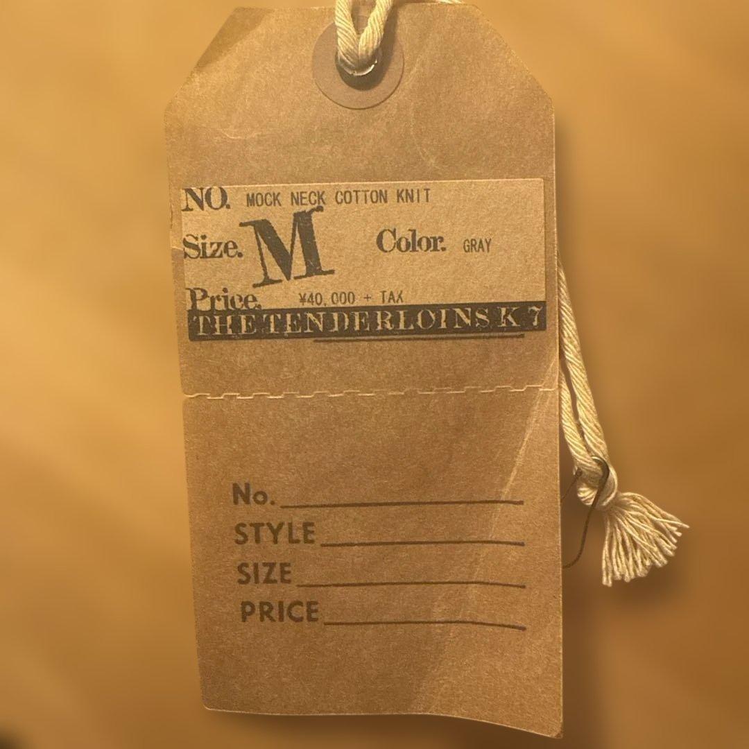 Tenderloin テンダーロイン　コットンニット　モックネック　グレー　M