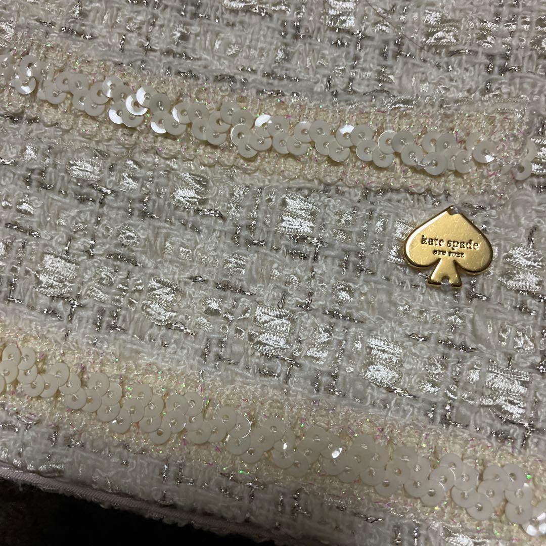 ケイトスペード120入学式ジャケットミックスツィードオフホワイトボレロ