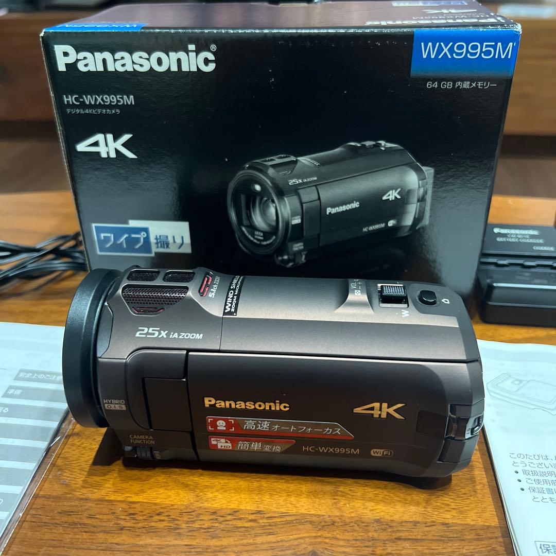 美品　パナソニック 4K ビデオカメラ HC-WX995M-T 64GB