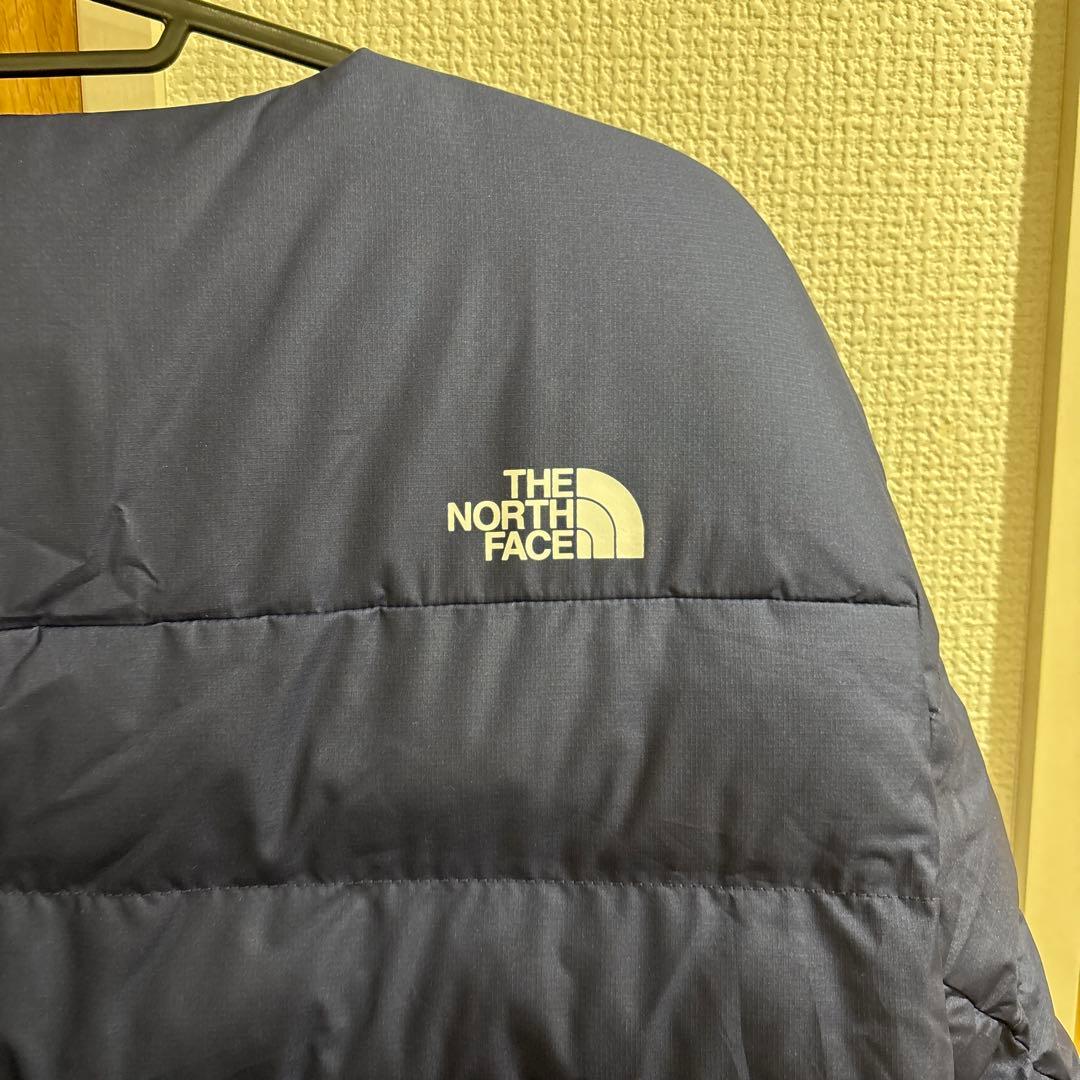 韓国　ザノースフェイス　メンズダウンジャケットXLサイズ　ネイビー　新品未使用品