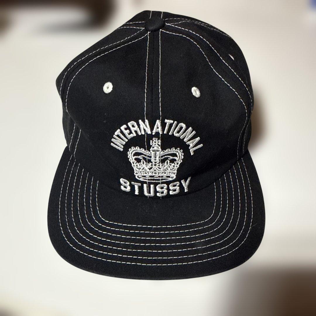 stussy international キャップ　ブラック