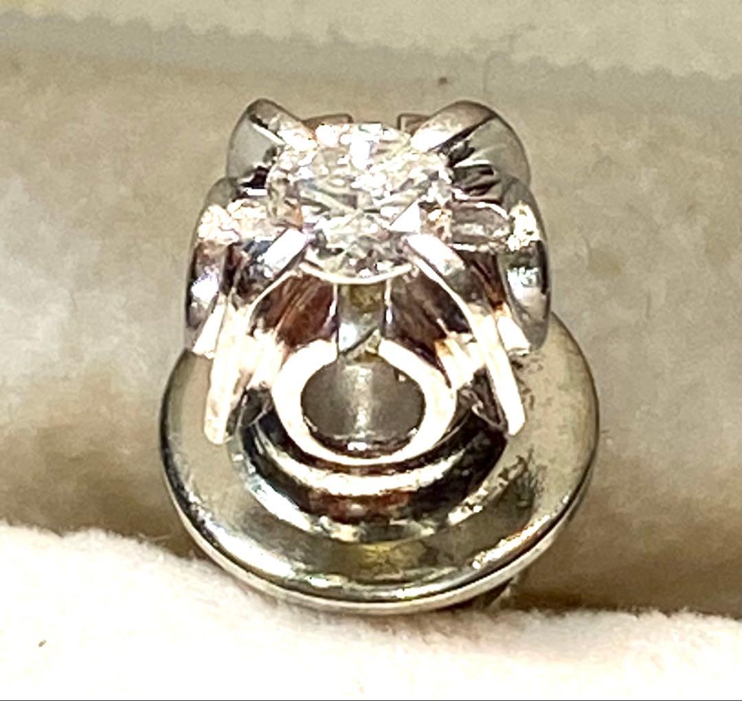 天然シングルダイヤモンド0.28カラット　プラチナタイタック　ピンバッジ