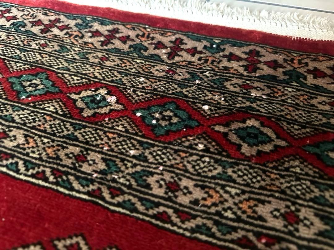 148×96 ヴィンテージラグ　手織ラグ