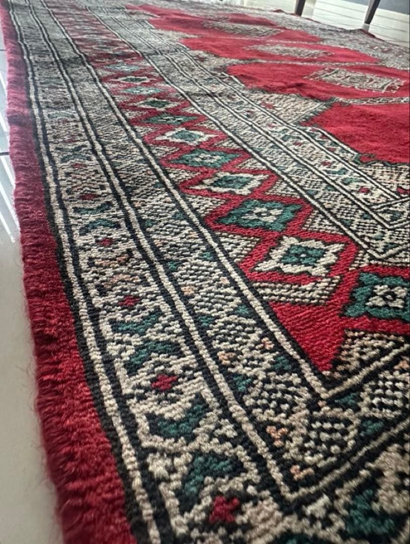 148×96 ヴィンテージラグ　手織ラグ