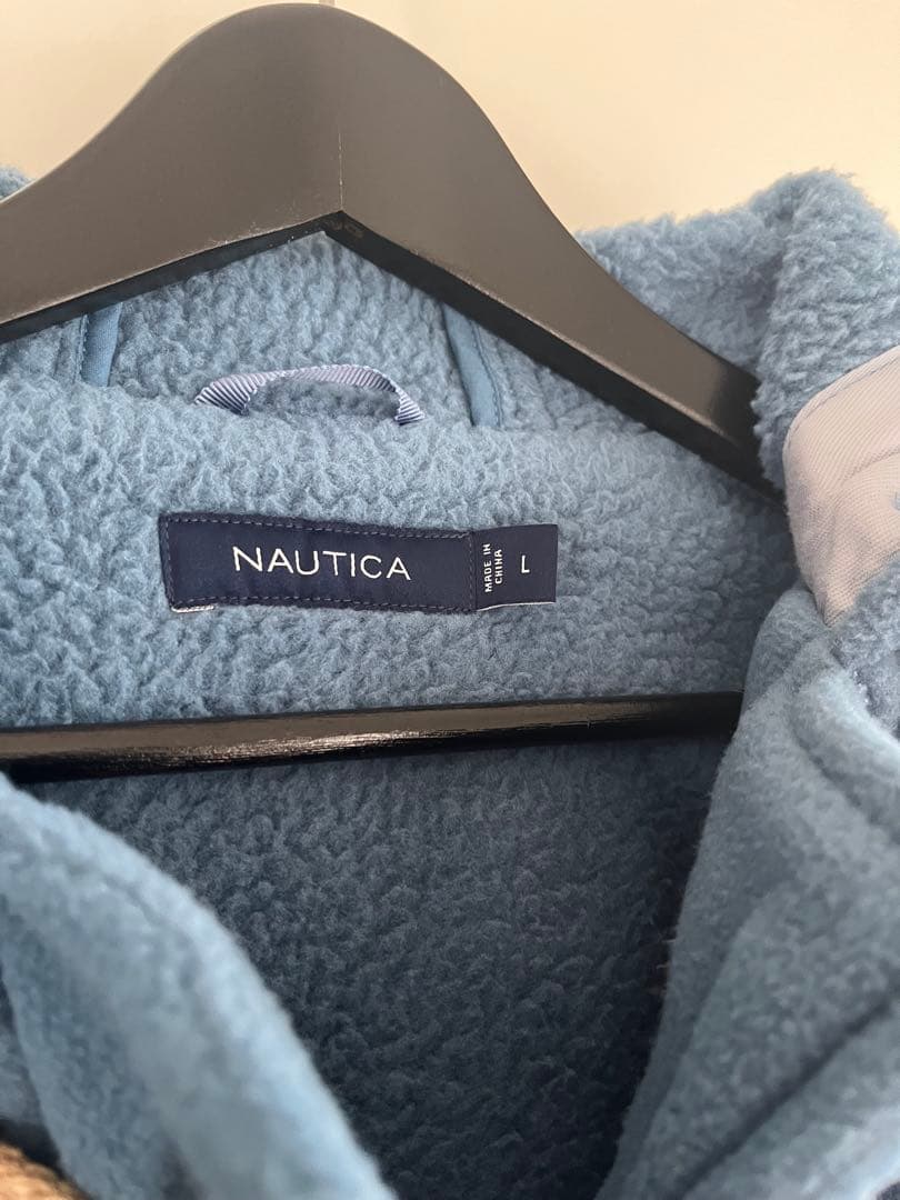 ヤ*ナ様 NAUTICA フリース ダッフルコート ブルー L