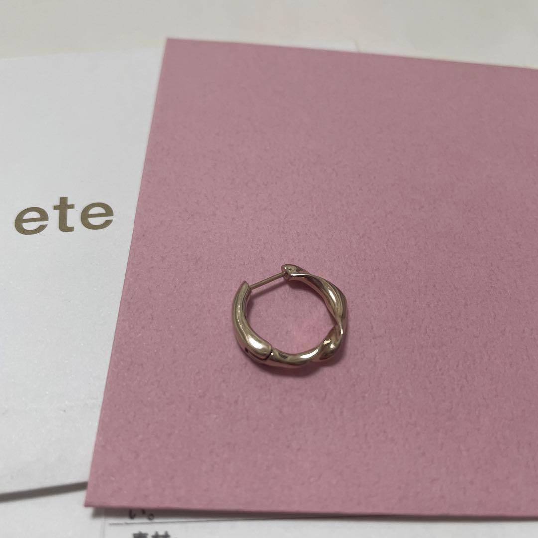 ete ミストピンクゴールドコーティング ピアス(片耳)