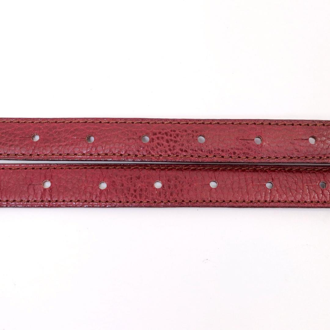 美品 カルティエ マストライン 細ベルト　ボルドー 80cm±7　606