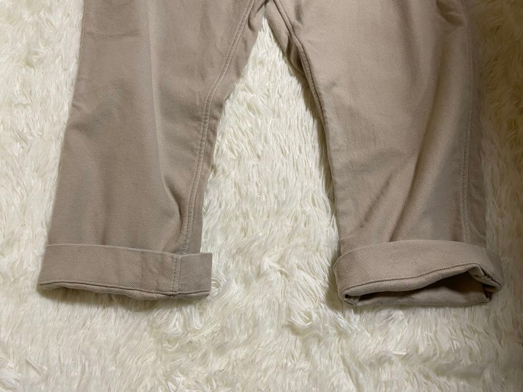 45r モールサージの908ポッポパンツ　M ベージュ R刺繍　伸縮性