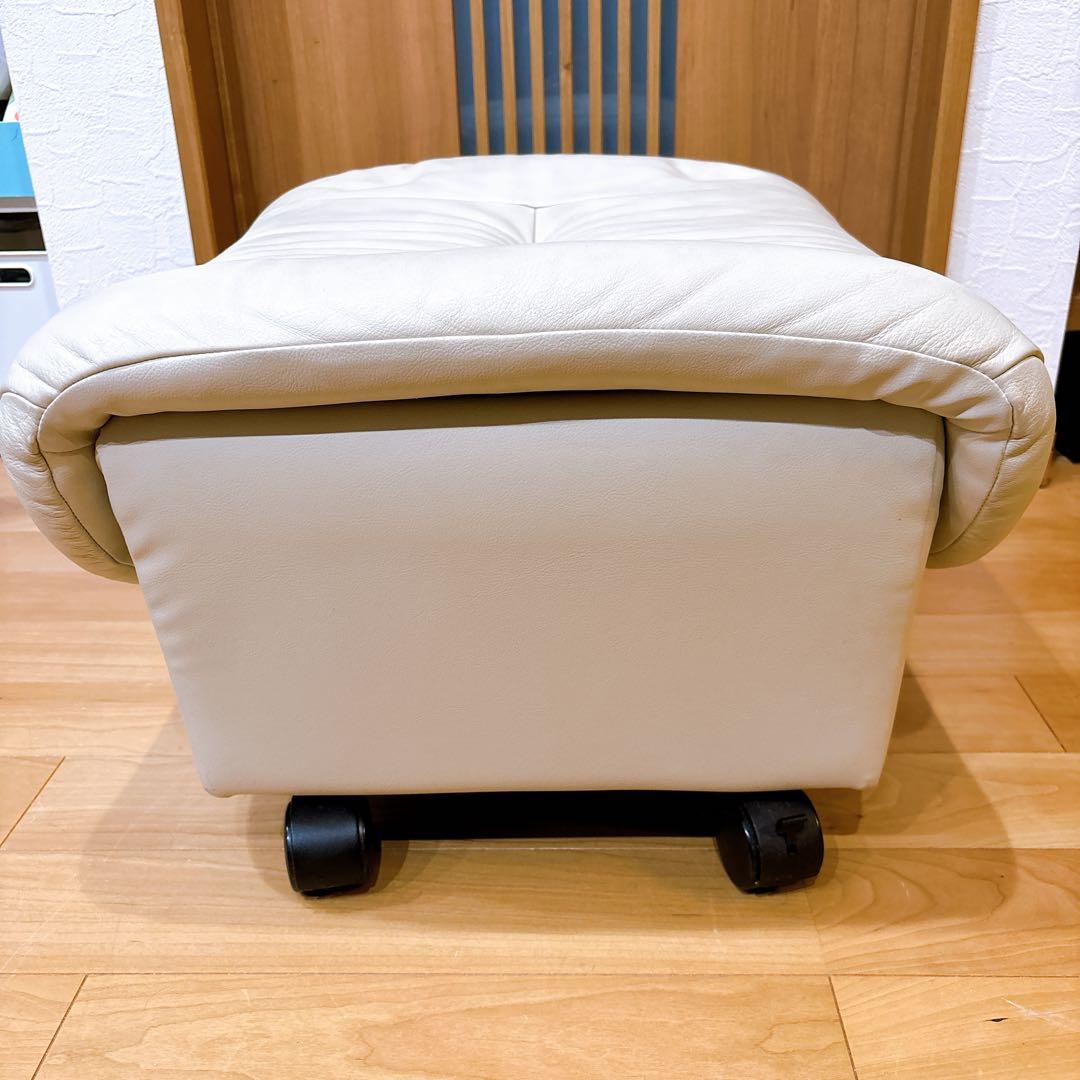 【美品】karimoku カリモク オットマン スツール ZTシリーズ 本革