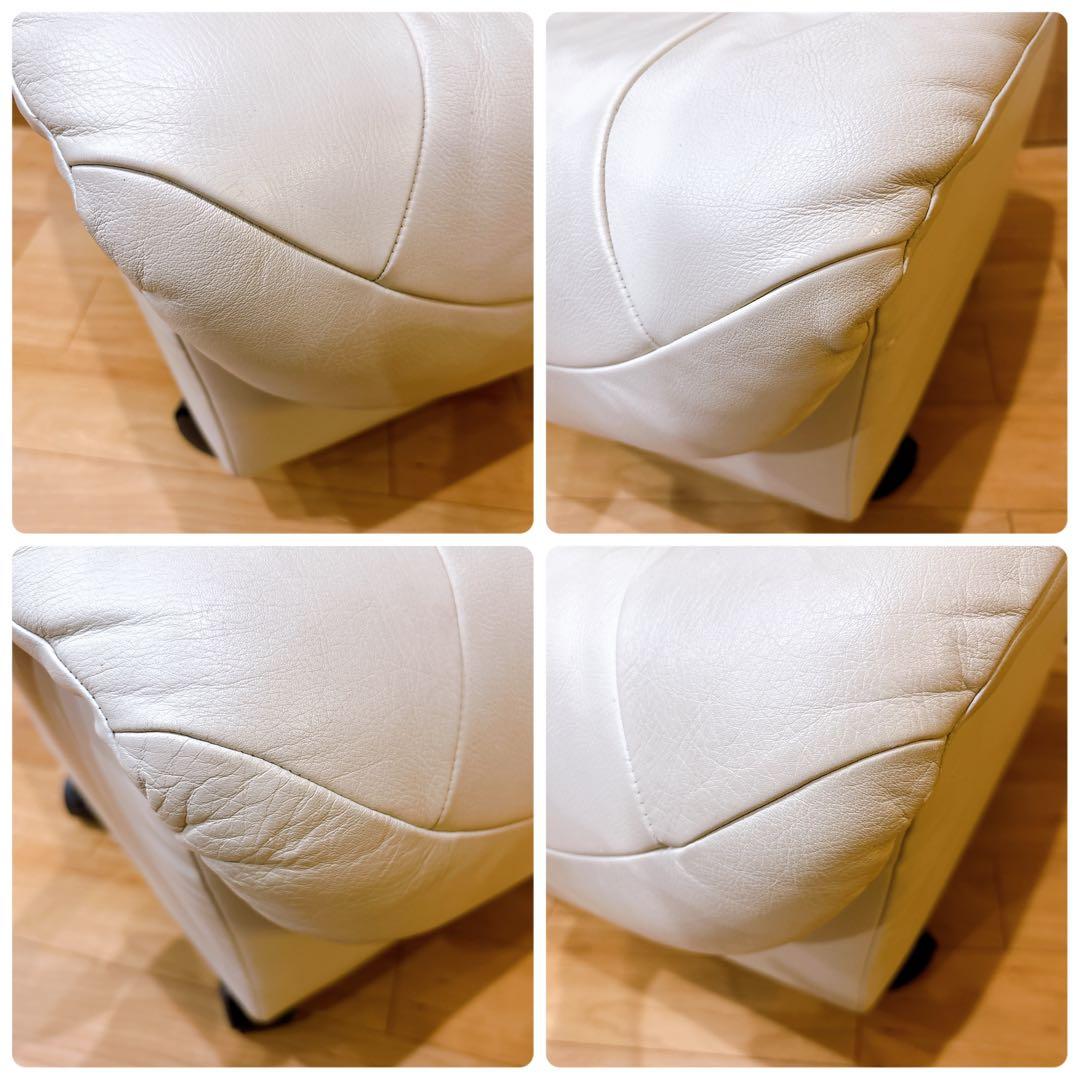 【美品】karimoku カリモク オットマン スツール ZTシリーズ 本革