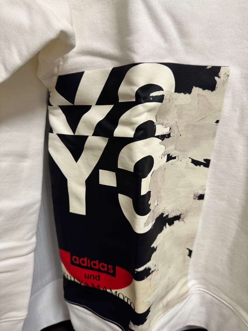adidas Y-3 ホワイト クルーネックスウェット 内田すずめ