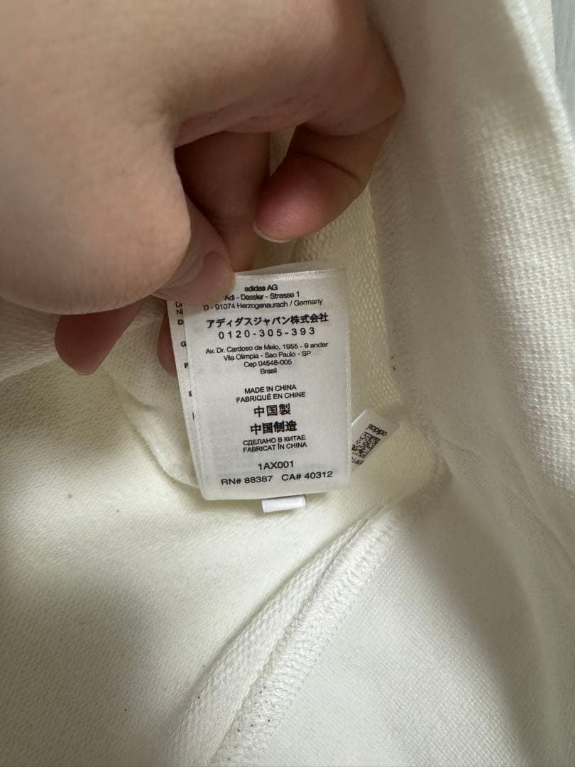 adidas Y-3 ホワイト クルーネックスウェット 内田すずめ