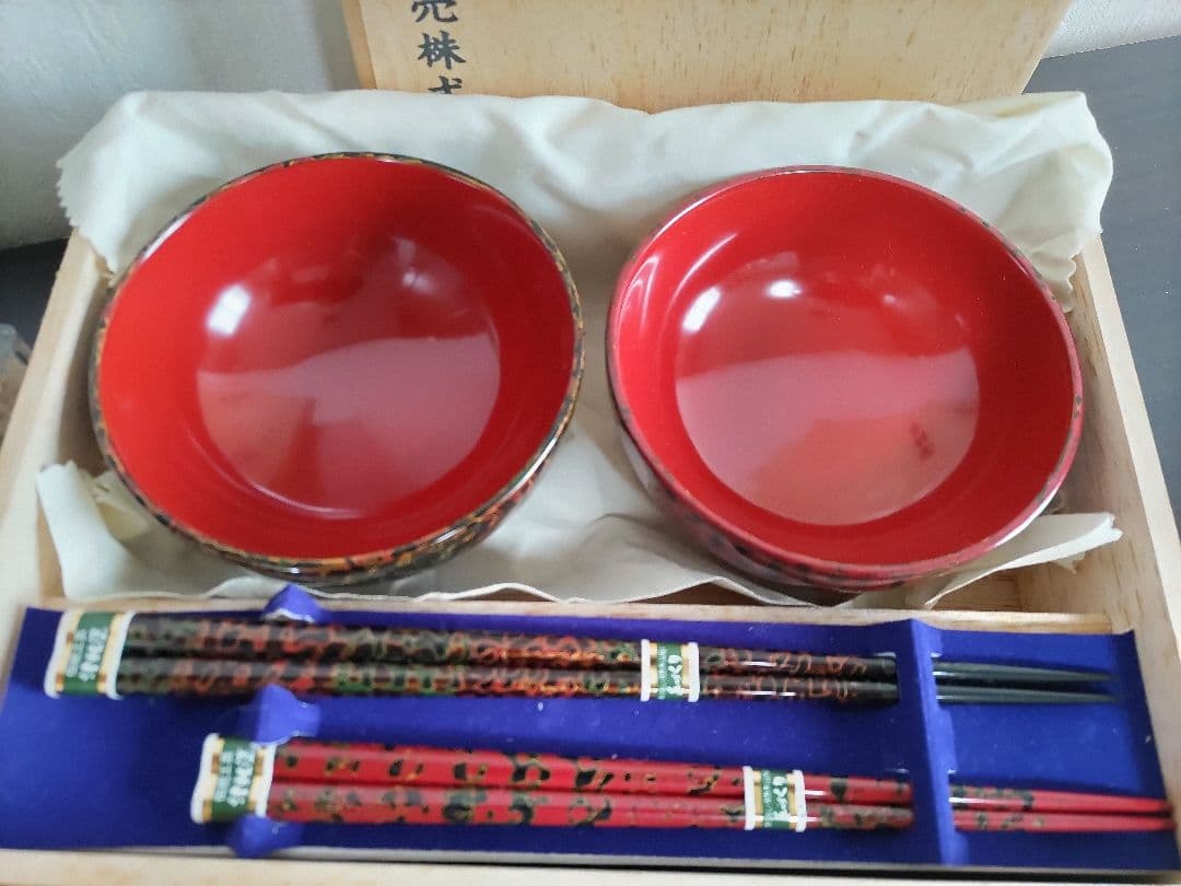 津軽塗 漆器 椀2個 箸2膳セット