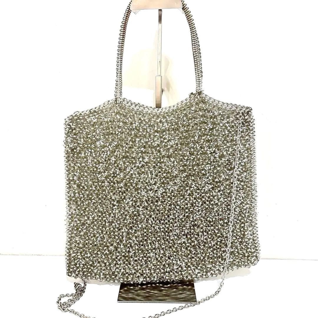 ANTEPRIMA アンテプリマ　ワイヤーバッグラージ シルバー　チェーン