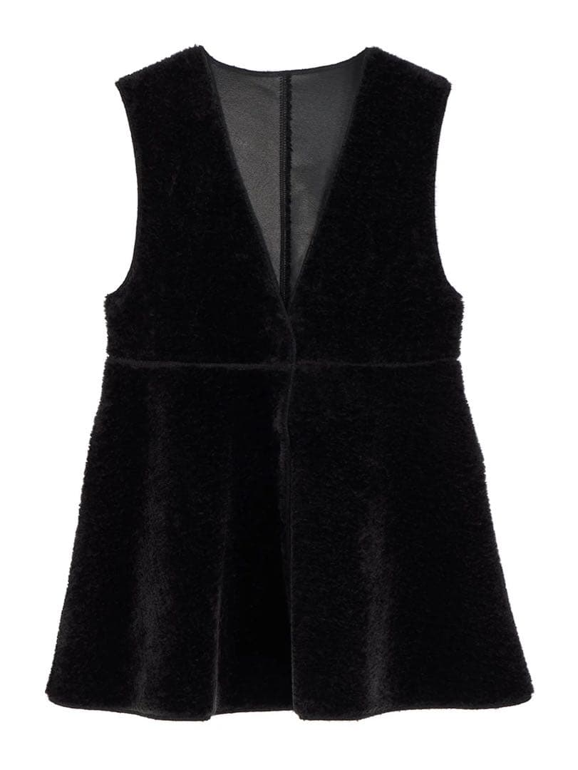 トップス BOA V NECK REVERSIBLE PEPLUM VEST