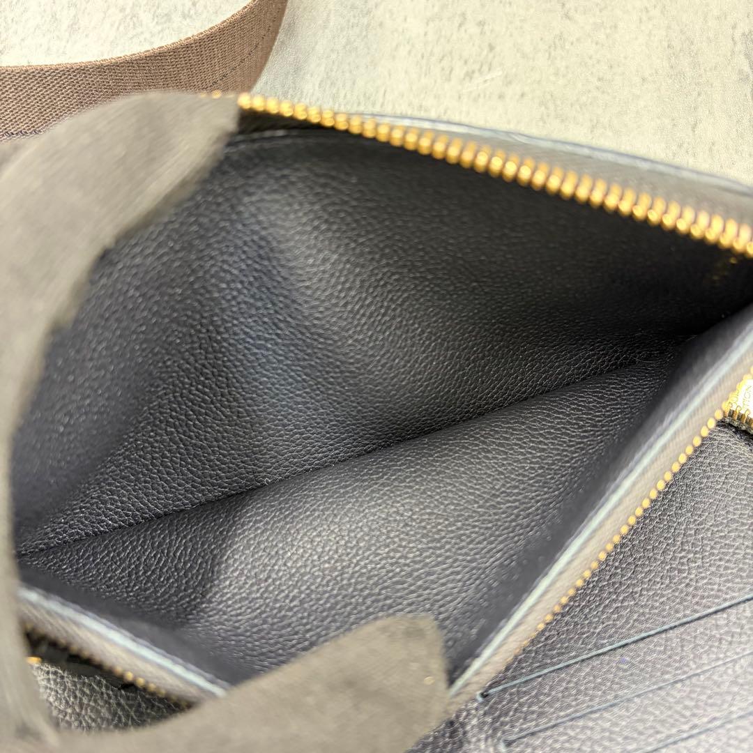 ルイヴィトン スクレットロン アンプラント 長財布 レザー モノグラム 紺