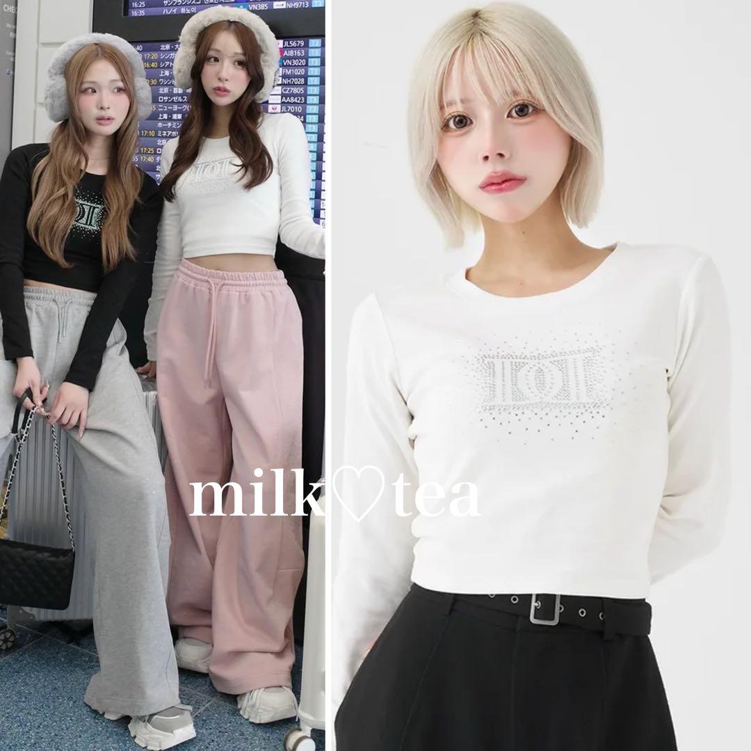 新品タグ付 ダーリッチ シャイニーDDロゴコンパクトロングTシャツ ホワイト