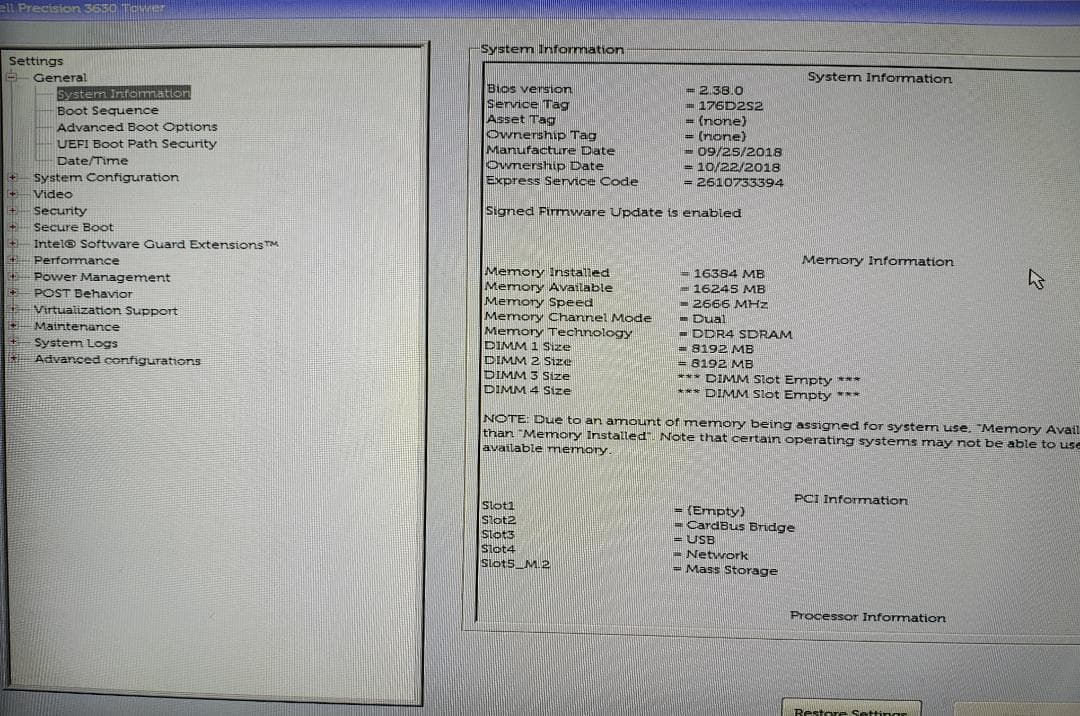 ワークステーション DELL Precision 3630 i7 Office2024