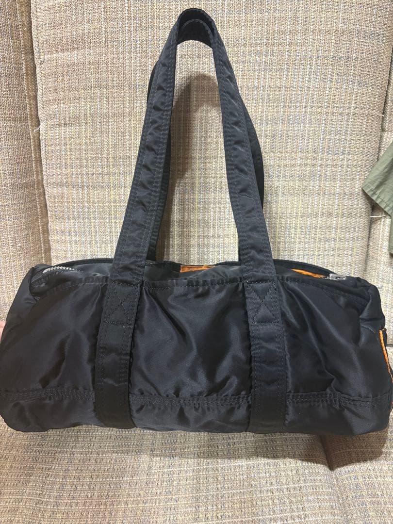 PORTER ブラック ドラムバッグS　タンカー　ボストンバッグ　ハンドバッグ